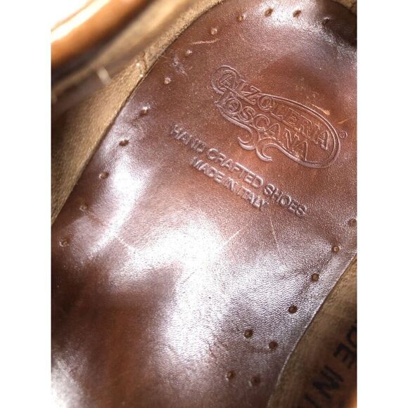 Calzoleria Toscana Woven Brown Leather Round Toe Ballet Flats Women’s 40EU/9M US - Picture 4 of 16